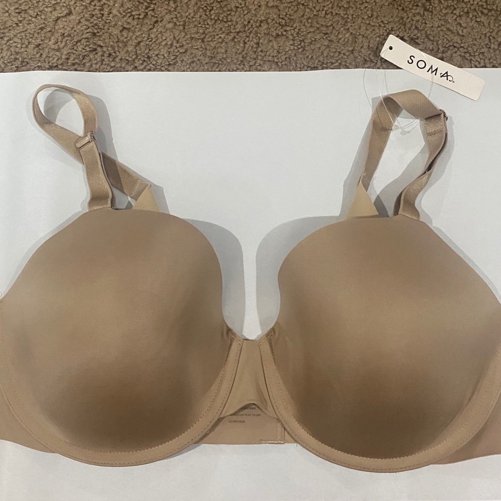 #343 Warm Amber Womens Soma Vanishing 360 Perfect Coverage Bra 36D